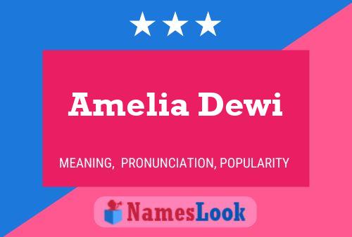 Affiche de nom Amelia Dewi