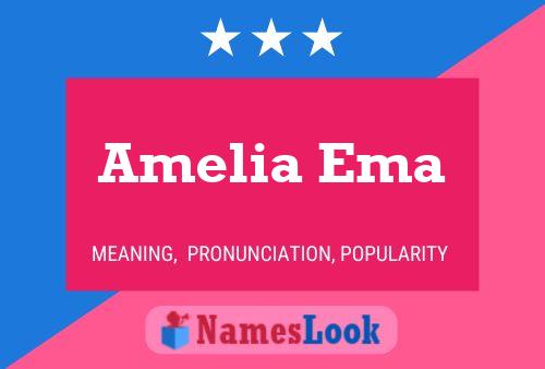 Affiche de nom Amelia Ema