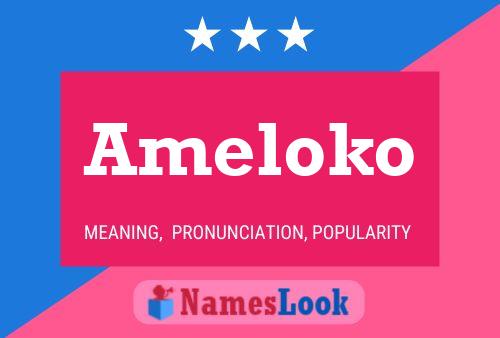 Affiche de nom Ameloko