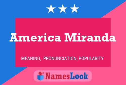 Affiche de nom America Miranda