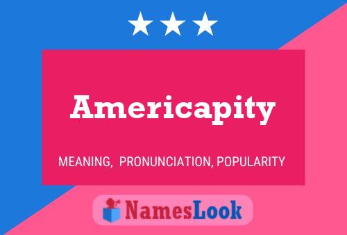 Affiche de nom Americapity