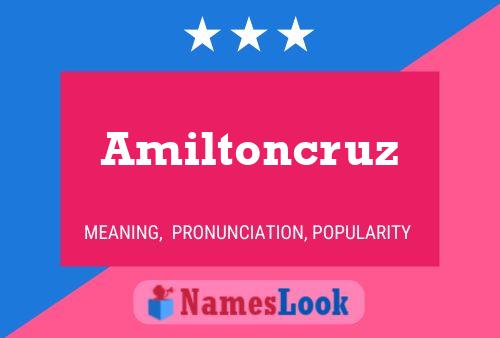 Affiche de nom Amiltoncruz