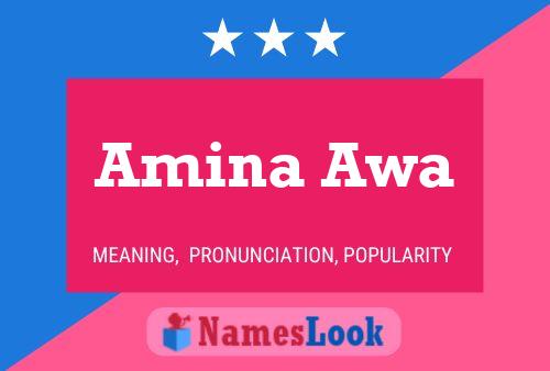 Affiche de nom Amina Awa