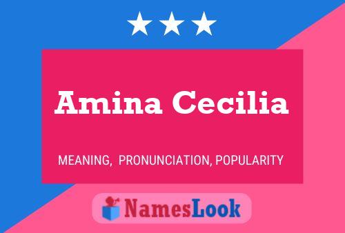 Affiche de nom Amina Cecilia