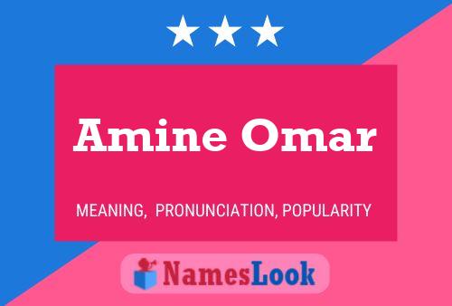 Affiche de nom Amine Omar