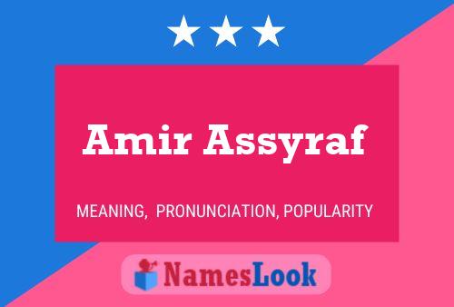 Affiche de nom Amir Assyraf