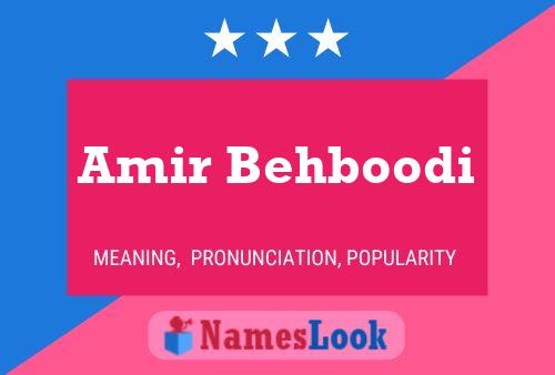 Affiche de nom Amir Behboodi