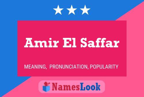 Affiche de nom Amir El Saffar