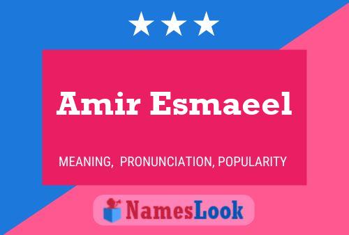 Affiche de nom Amir Esmaeel