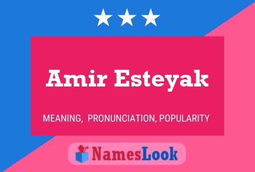 Affiche de nom Amir Esteyak