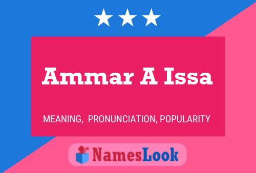 Affiche de nom Ammar A Issa