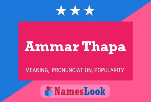 Affiche de nom Ammar Thapa