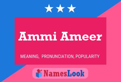 Affiche de nom Ammi Ameer