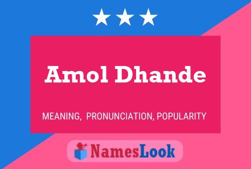 Affiche de nom Amol Dhande