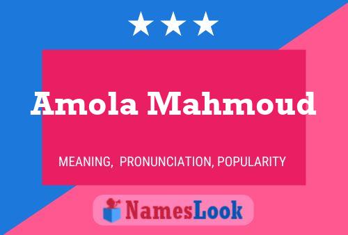 Affiche de nom Amola Mahmoud