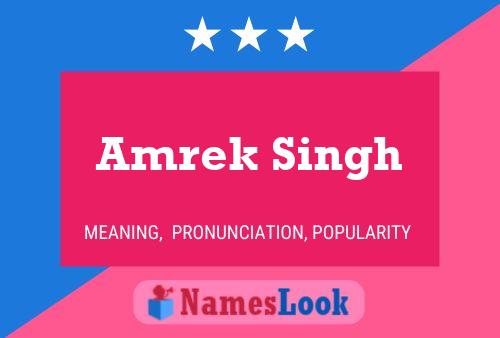 Affiche de nom Amrek Singh