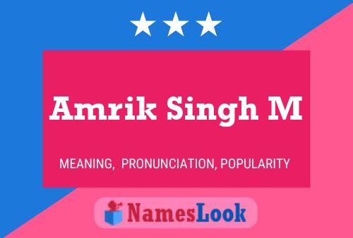 Affiche de nom Amrik Singh M