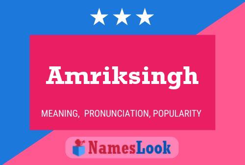 Affiche de nom Amriksingh