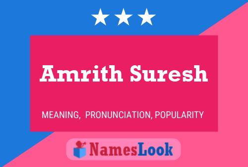 Affiche de nom Amrith Suresh