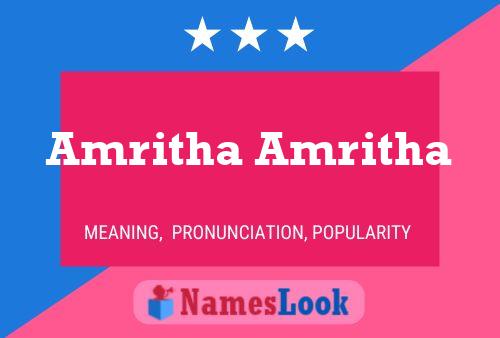 Affiche de nom Amritha Amritha