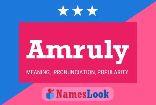 Affiche de nom Amruly