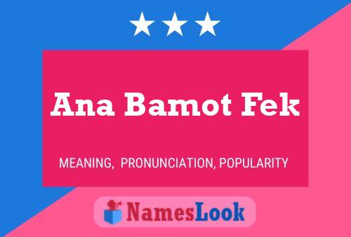 Affiche de nom Ana Bamot Fek