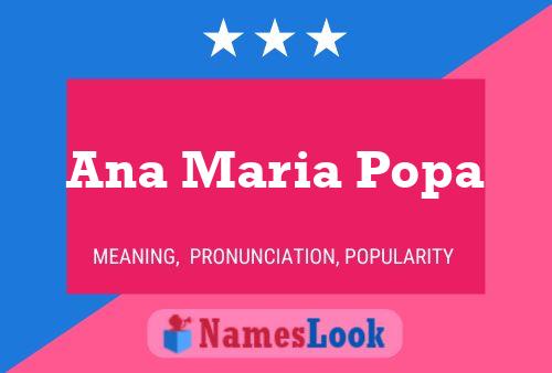 Affiche de nom Ana Maria Popa