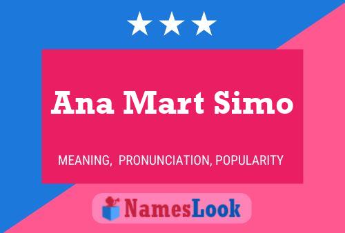 Affiche de nom Ana Mart Simo