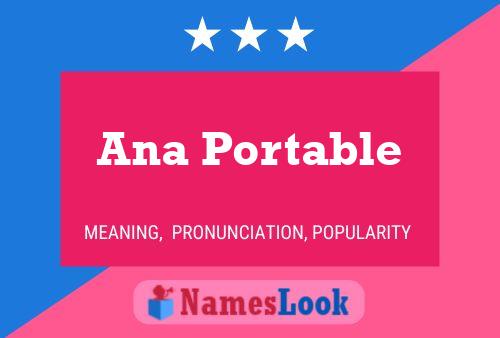 Affiche de nom Ana Portable