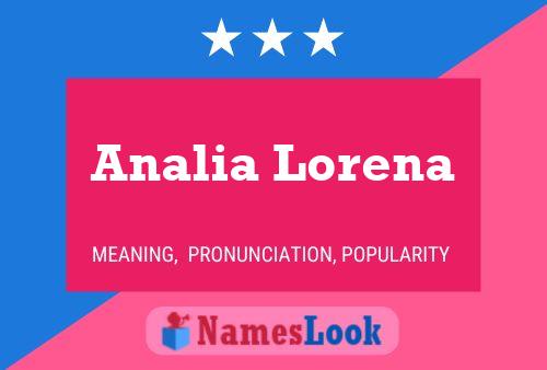 Affiche de nom Analia Lorena