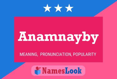 Affiche de nom Anamnayby