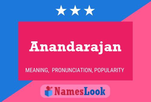 Affiche de nom Anandarajan