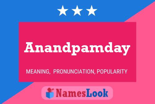 Affiche de nom Anandpamday