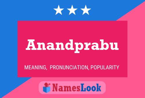 Affiche de nom Anandprabu