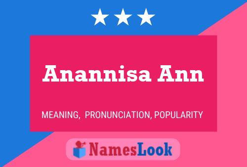 Affiche de nom Anannisa Ann