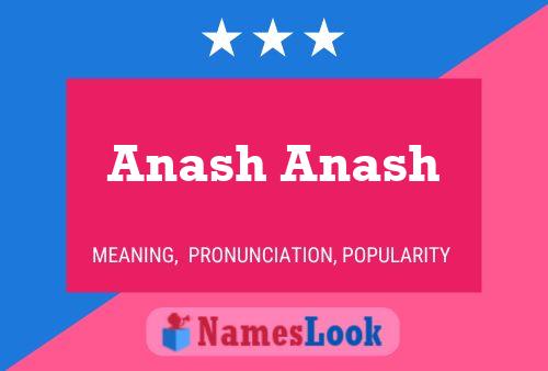 Affiche de nom Anash Anash