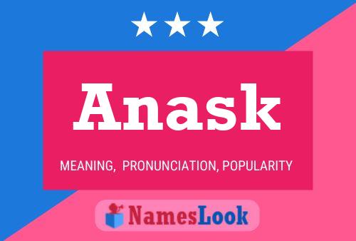 Affiche de nom Anask