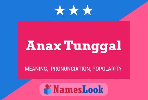 Affiche de nom Anax Tunggal