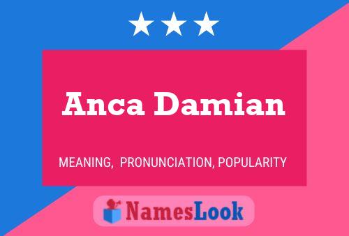 Affiche de nom Anca Damian