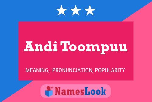 Affiche de nom Andi Toompuu