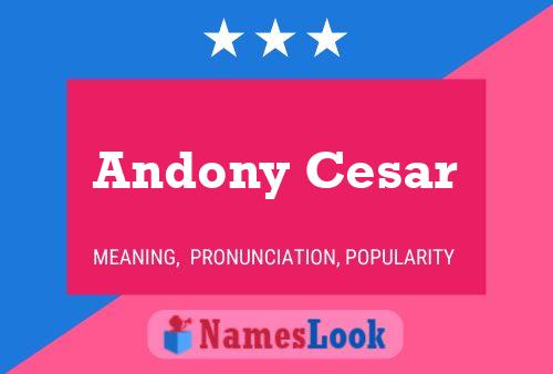 Affiche de nom Andony Cesar