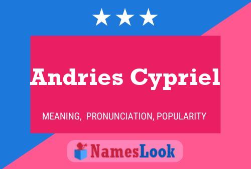 Affiche de nom Andries Cypriel