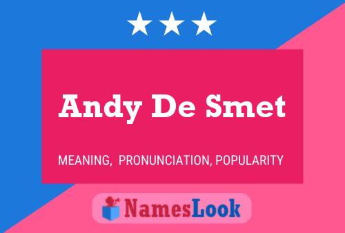 Affiche de nom Andy De Smet