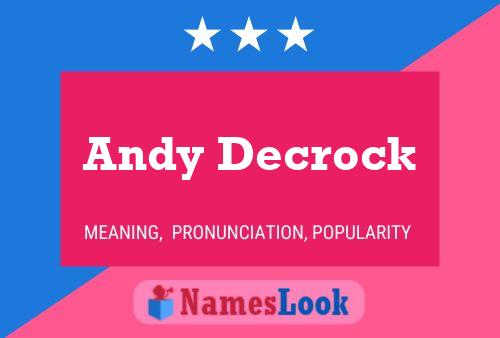 Affiche de nom Andy Decrock