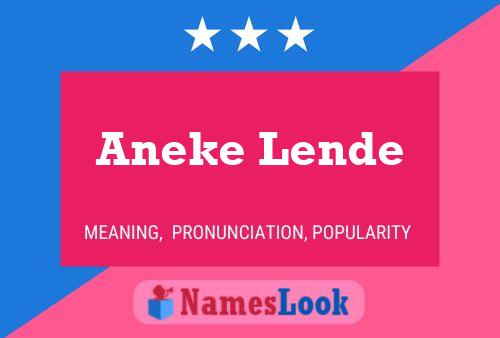 Affiche de nom Aneke Lende