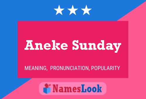 Affiche de nom Aneke Sunday