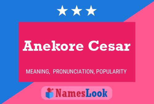 Affiche de nom Anekore Cesar