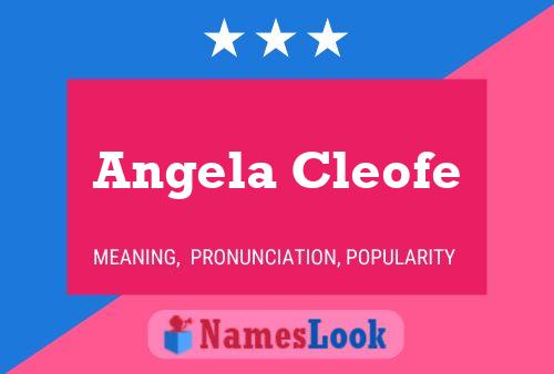 Affiche de nom Angela Cleofe