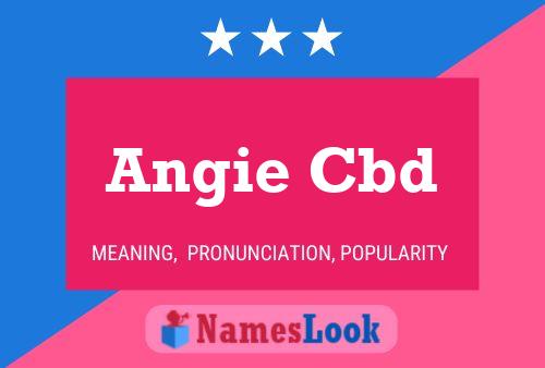 Affiche de nom Angie Cbd