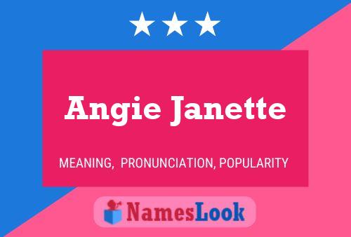 Affiche de nom Angie Janette